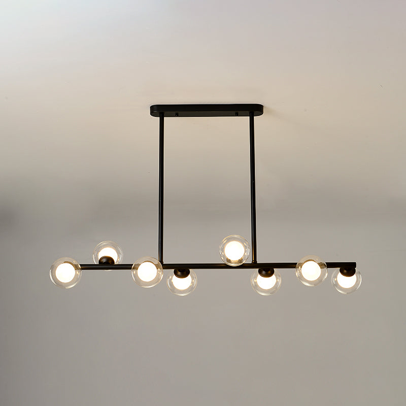 Contemporary Island Light Sphere Glass Island Chandelier Lights for Kitchen
