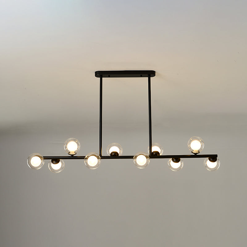 Contemporary Island Light Sphere Glass Island Chandelier Lights for Kitchen