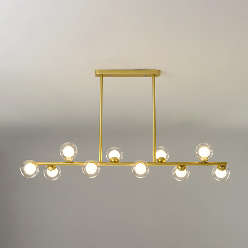 Contemporary Island Light Sphere Glass Island Chandelier Lights for Kitchen