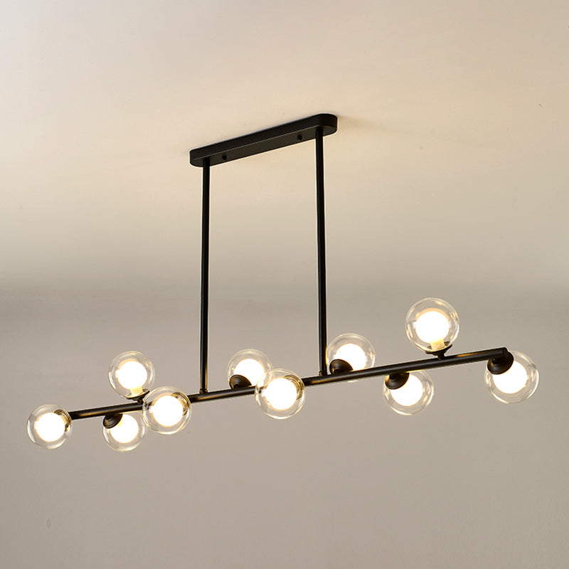 Contemporary Island Light Sphere Glass Island Chandelier Lights for Kitchen