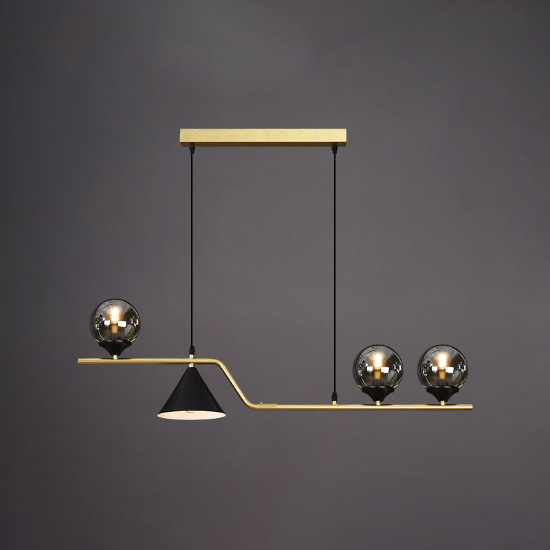 Contemporary Island Light Globe Glass Island Lights for Kitchen