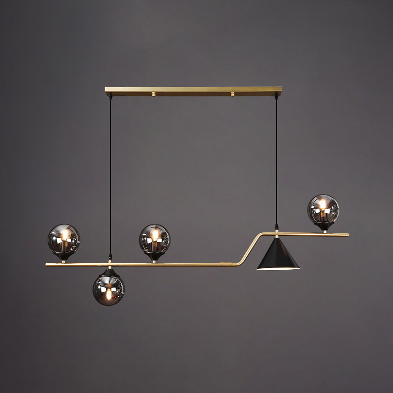 Contemporary Island Light Globe Glass Island Lights for Kitchen