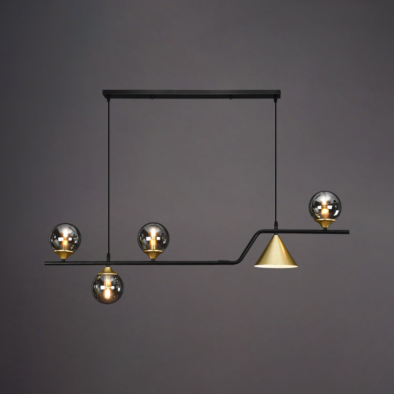 Contemporary Island Light Globe Glass Island Lights for Kitchen