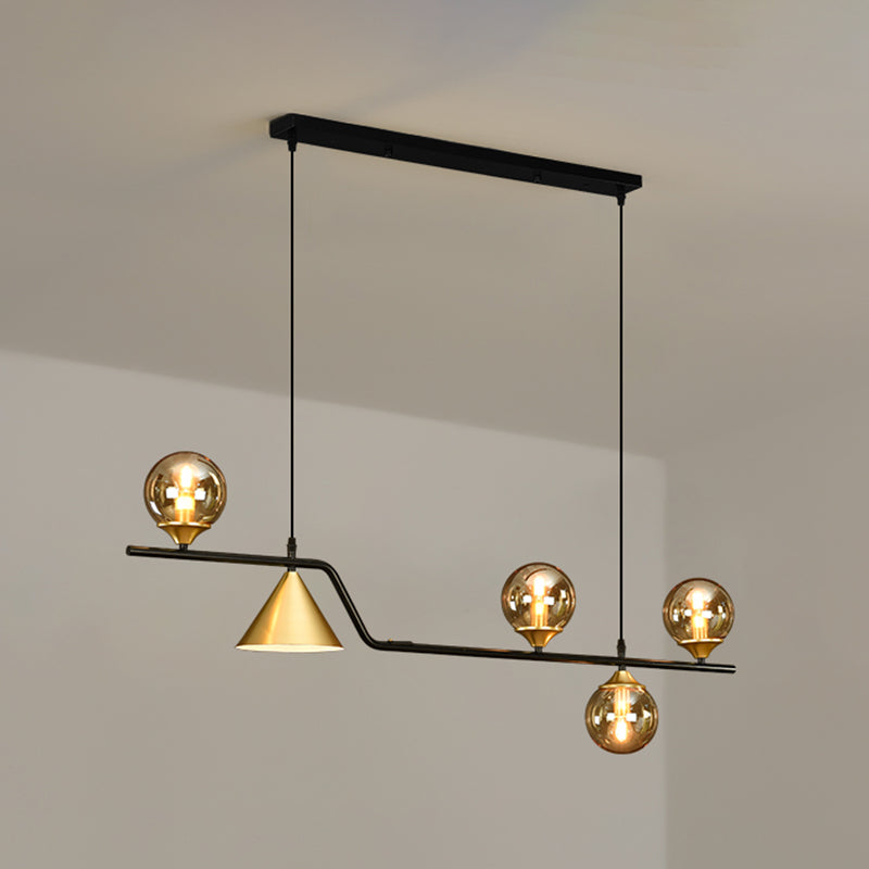 Contemporary Island Light Globe Glass Island Lights for Kitchen