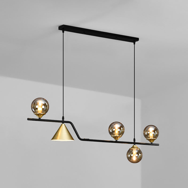 Contemporary Island Light Globe Glass Island Lights for Kitchen