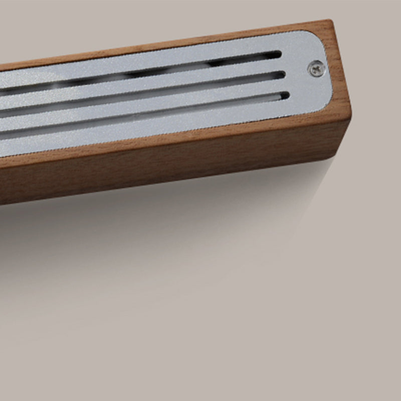 Modern Style Linear Hanging Pendant Light Wood 1-Light Ceiling Pendant Light