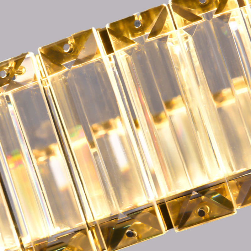 Contemporary Island Light Linear Crystal Island Chandelier Lights for Kitchen