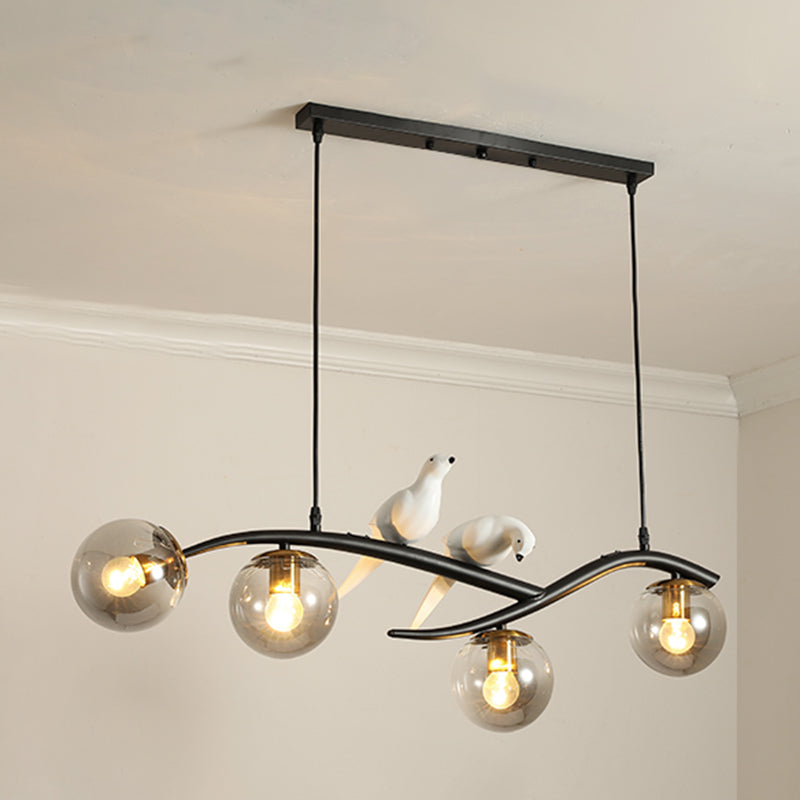 Modern Style Geometric Pendant Lights Metal 4 Light Hanging Pendant Lights