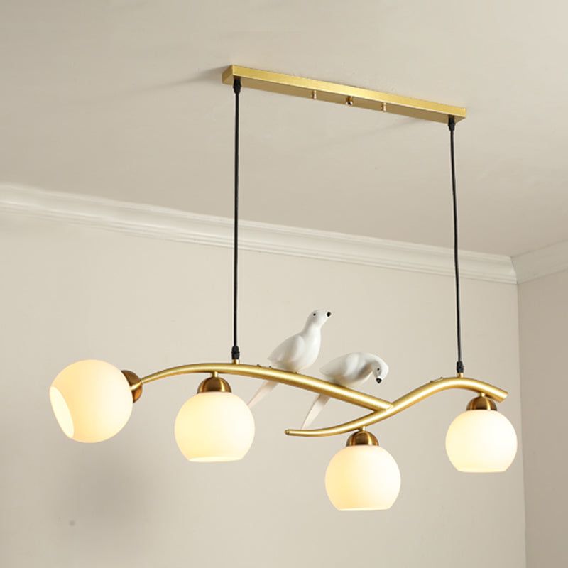 Modern Style Geometric Pendant Lights Metal 4 Light Hanging Pendant Lights