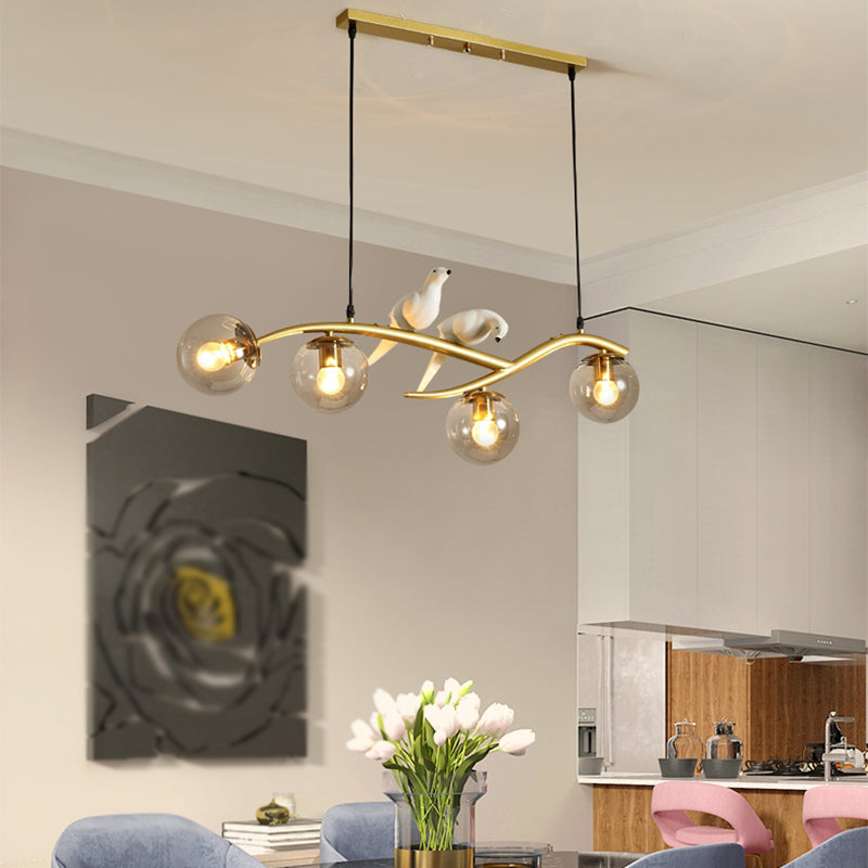Modern Style Geometric Pendant Lights Metal 4 Light Hanging Pendant Lights