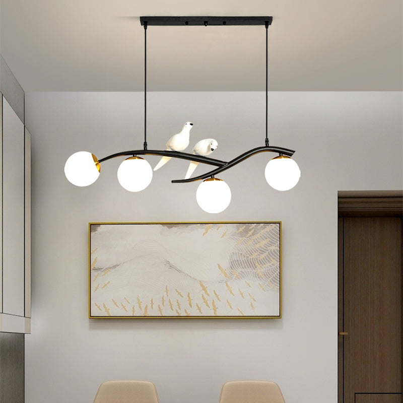 Modern Style Geometric Pendant Lights Metal 4 Light Hanging Pendant Lights