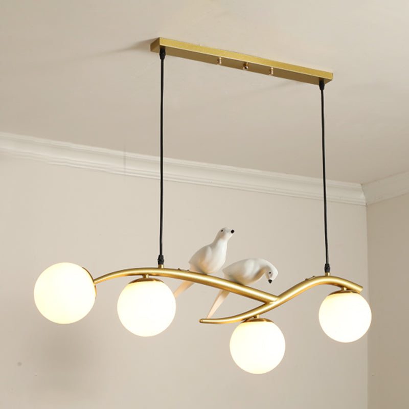 Modern Style Geometric Pendant Lights Metal 4 Light Hanging Pendant Lights