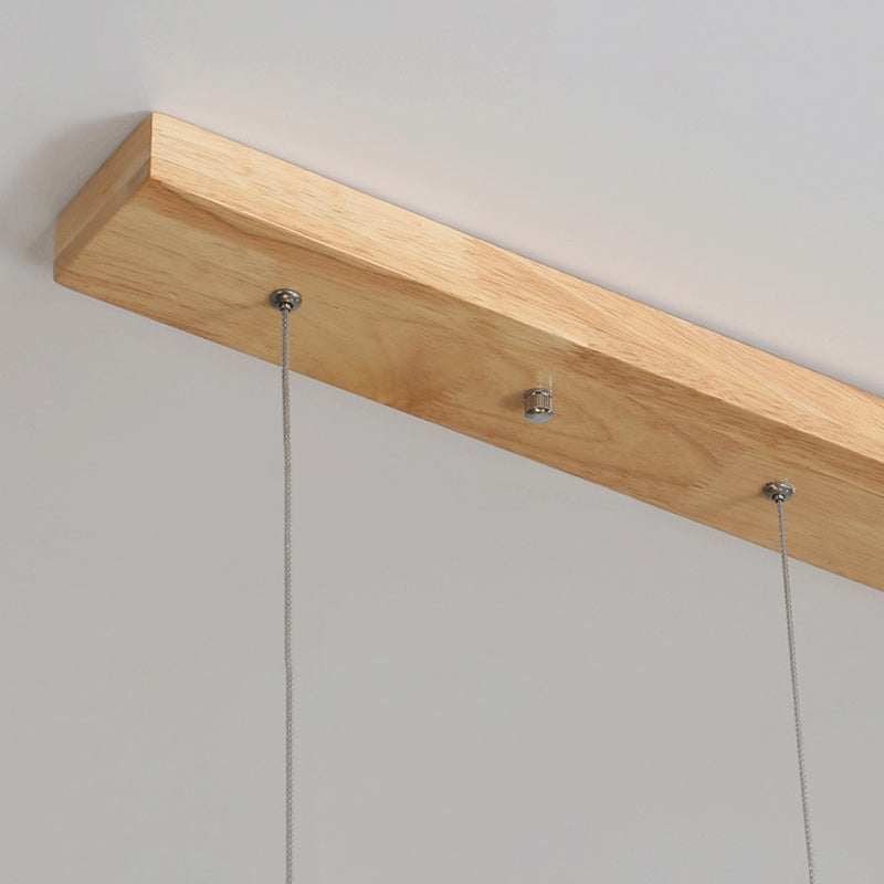 Modern Style Linear Hanging Island Lights White Glass Pendant Light Fixtures