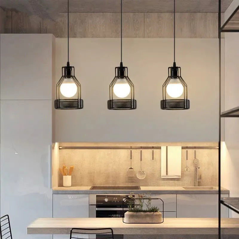 Industrial Style Lantern Hanging Pendant Lights Metal Pendant Light Fixtures