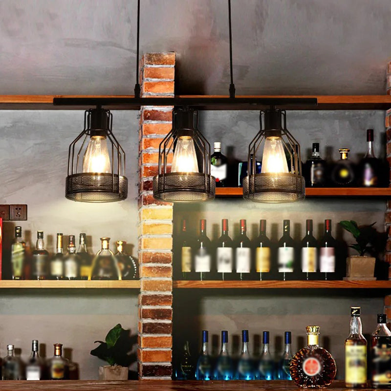 Industrial Style Lantern Hanging Pendant Lights Metal Pendant Light Fixtures