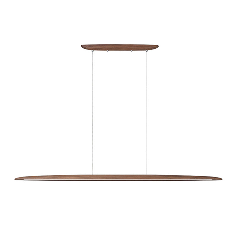 Walnut Island Lighting Fixture Modern 1-Head Restaurant Suspension Lamp with Acrylic Shade