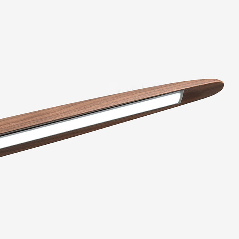 Walnut Island Lighting Fixture Modern 1-Head Restaurant Suspension Lamp with Acrylic Shade