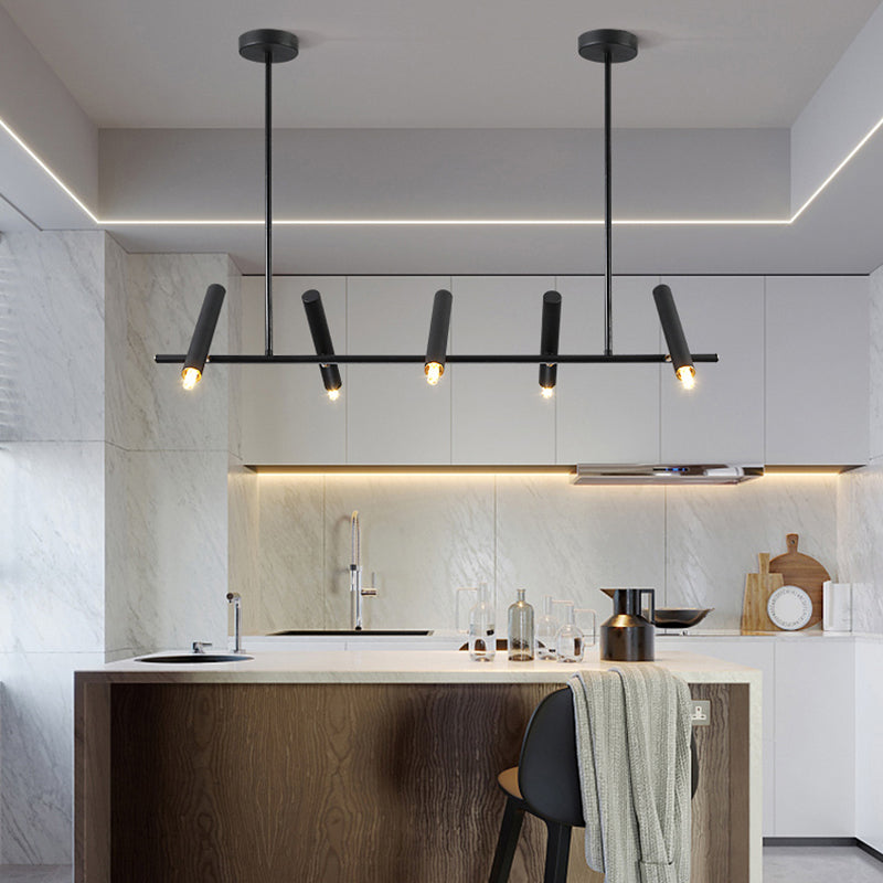 Metal Track Light Modern Multi-Head Linear Island Lighting Fixtures for Restaurant