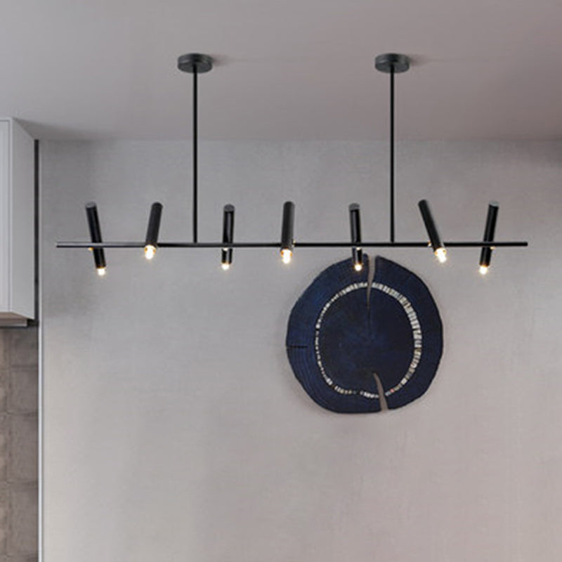 Metal Track Light Modern Multi-Head Linear Island Lighting Fixtures for Restaurant