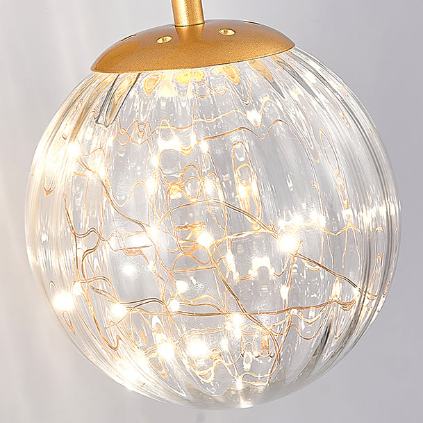 Modern Style Spherical Shape Wall Sconce Metal 1 Light Sconce Lighting for Bedroom