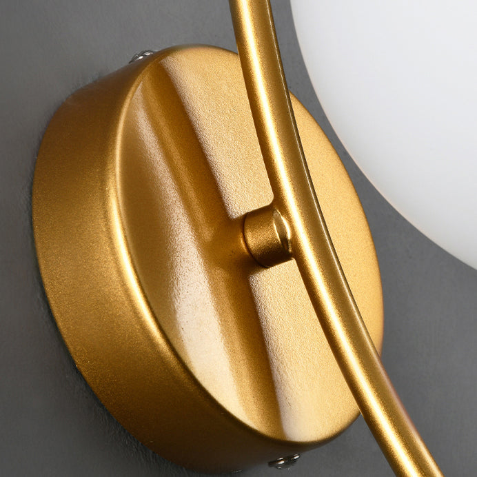 Modern Style Spherical Shape Wall Sconce Metal 1 Light Sconce Lighting for Bedroom