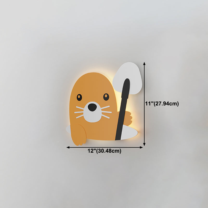 Modern Style Unique Shape Wall Sconce Metal 1 Light Sconce Lighting for Children's Room