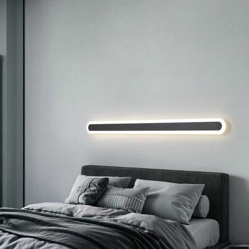 Modern Style Linear Shape Wall Sconce Metal 1 Light Sconce Lighting for Bedroom
