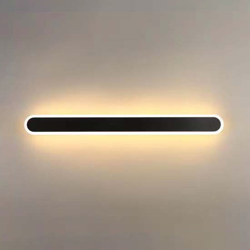 Modern Style Linear Shape Wall Sconce Metal 1 Light Sconce Lighting for Bedroom