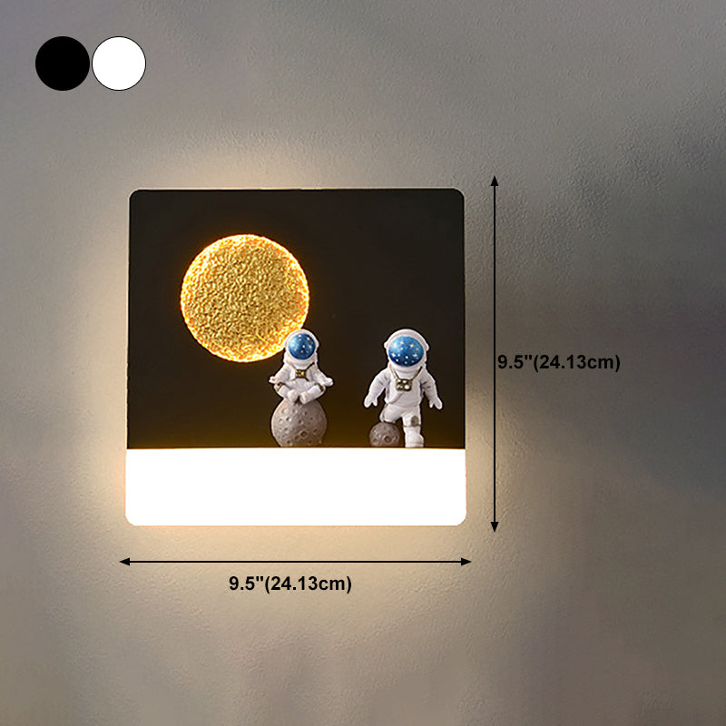 Modern Style Geometry Shape Wall Sconce Metal 1 Light Sconce Lighting for Bedroom