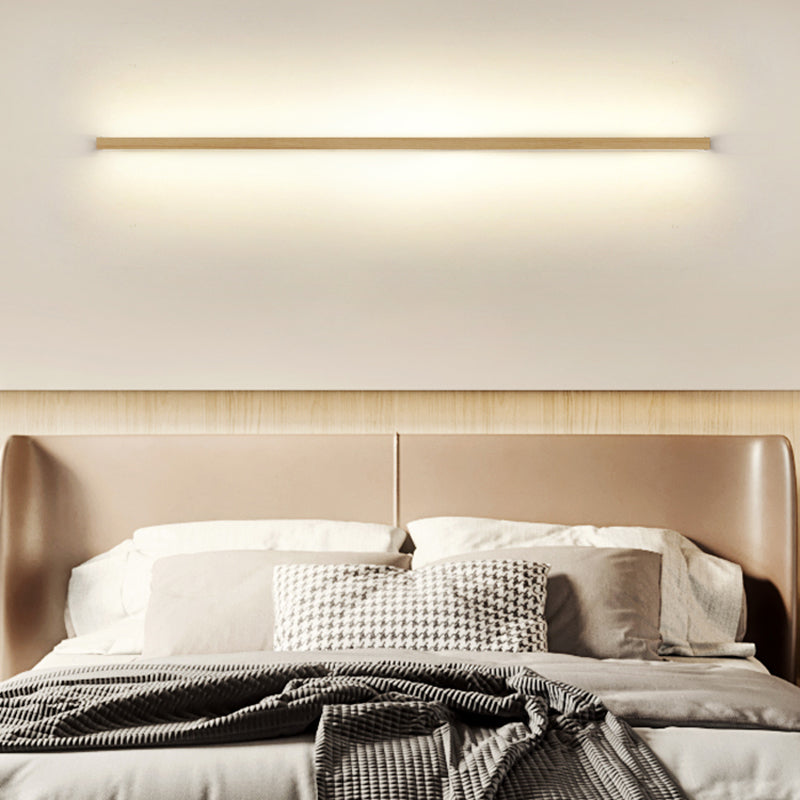 Modern Style Linear Shape Wall Sconce Wood Sconce Lighting for Bedroom