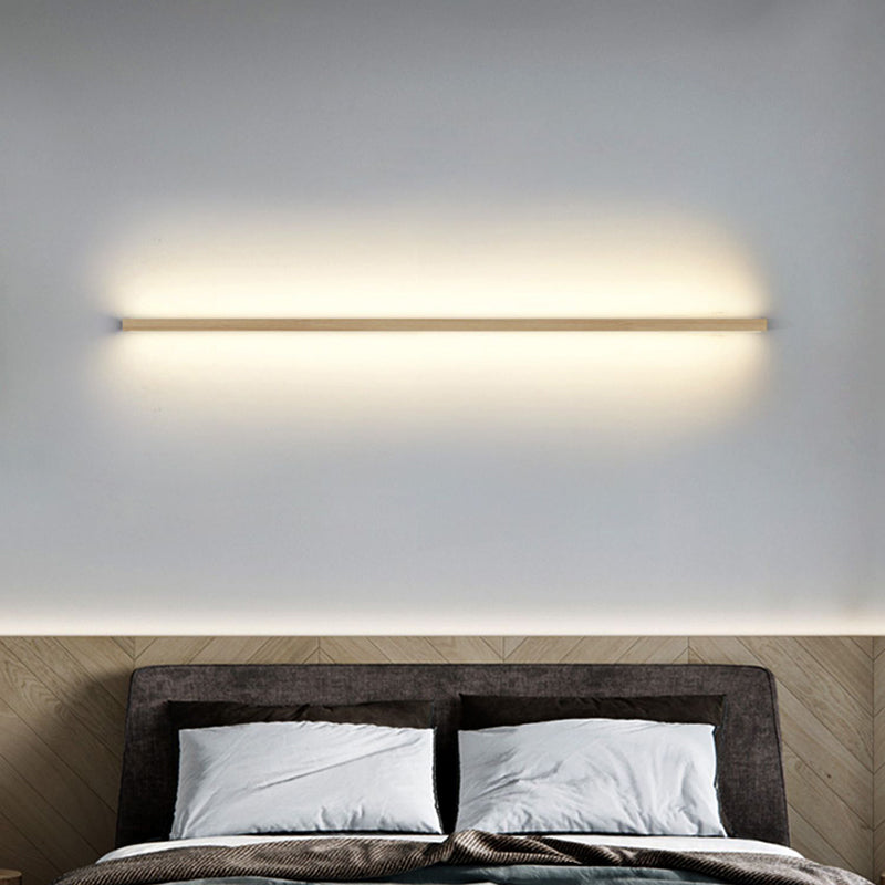 Modern Style Linear Shape Wall Sconce Wood Sconce Lighting for Bedroom