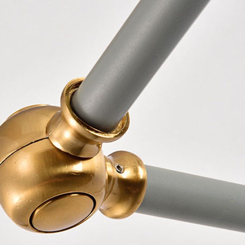 Nordic Metal Wall Light Conical Shade 2 Lights Adjustable Wall Sconce for Living Room