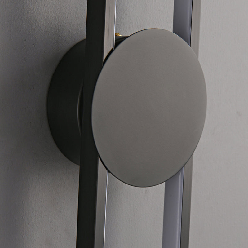 Nordic Style Brass Wall Light Linear Single Light LED Wall Sconce for Living Room