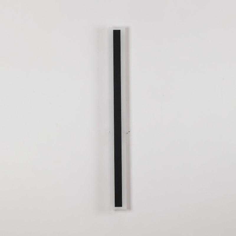 Sombra lineal Maledina de metal Distone moderno de estilo 1 luces de montaje de pared lámpara en negro