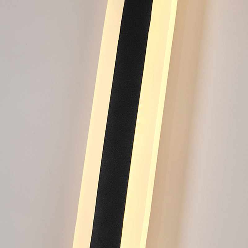 Sombra lineal Maledina de metal Distone moderno de estilo 1 luces de montaje de pared lámpara en negro