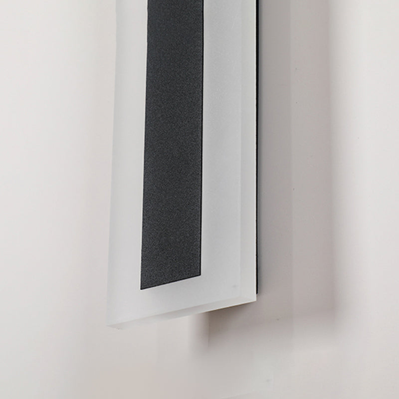 Sombra lineal Maledina de metal Distone moderno de estilo 1 luces de montaje de pared lámpara en negro