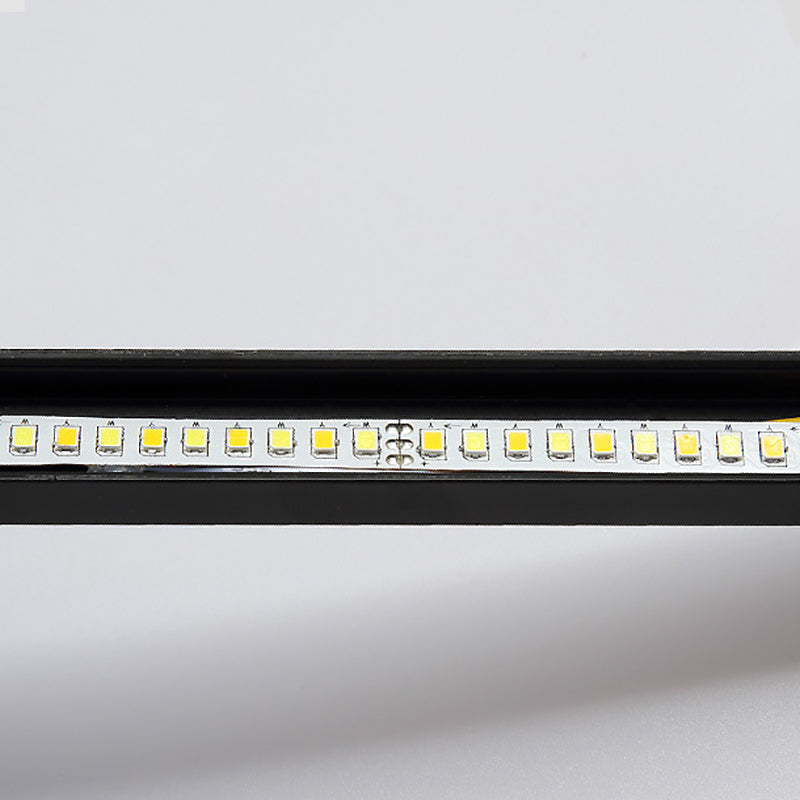 Black Strip Shape Vanity Light Modern 1-Light LED Mirror Front Light with Acrylic Shade