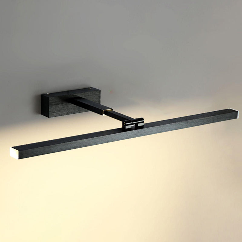 Black Vanity Light Modern LED Mirror Front Light with Plastic Shade for Bathroom