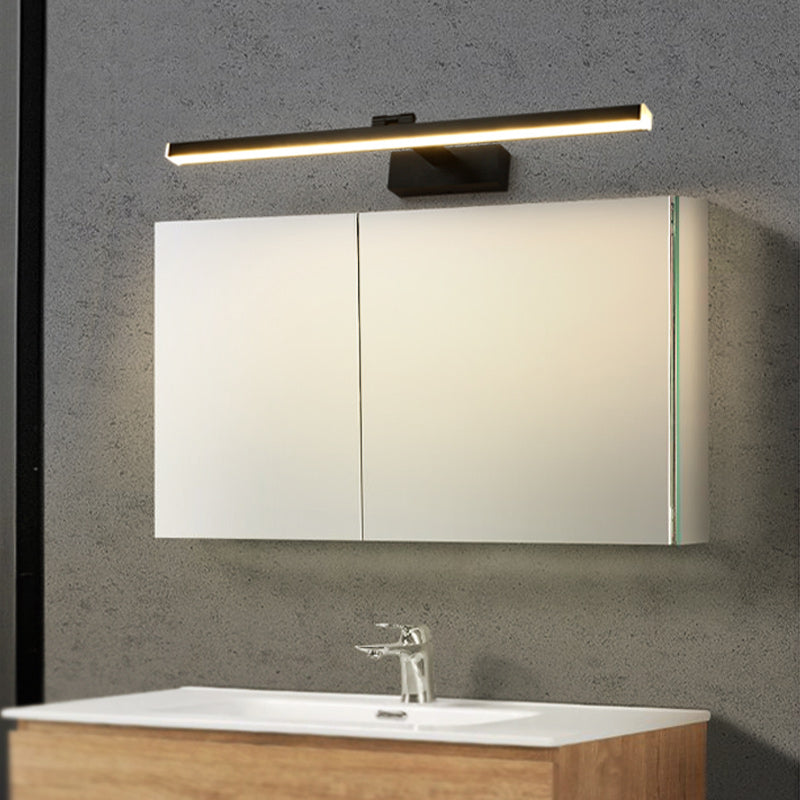 Black Vanity Light Modern LED Mirror Front Light with Plastic Shade for Bathroom