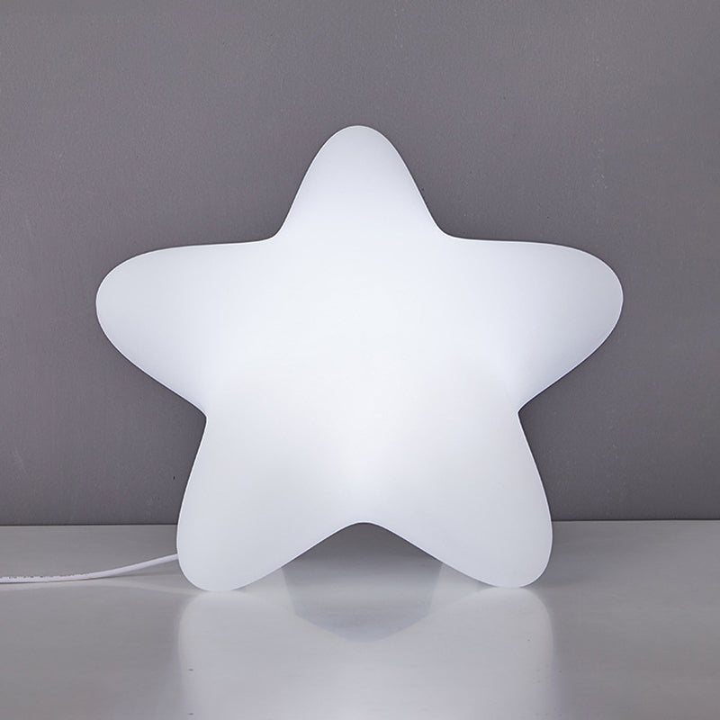 Macaron Style Table Lamp 1-Light LED Desk Light with Plastic Shade for Bedroom