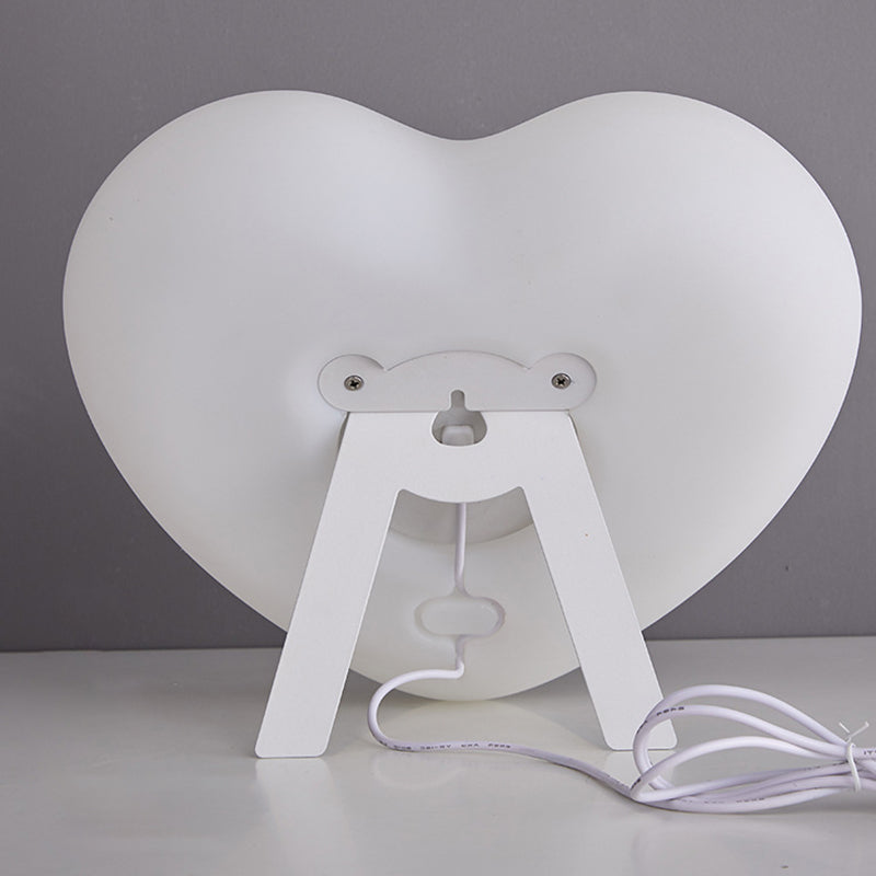 Macaron Style Table Lamp 1-Light LED Desk Light with Plastic Shade for Bedroom
