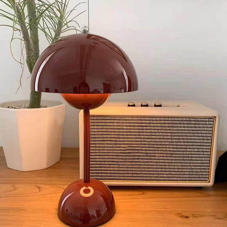 Lampes de table de nuit en dôme de style contemporain en métal lampe de table à 1 lumière