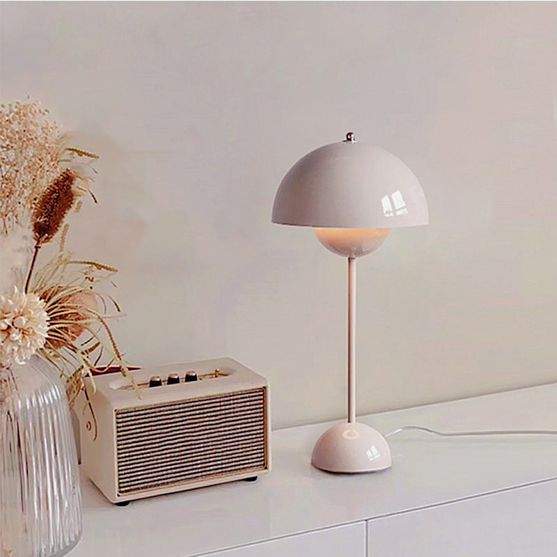 Lampes de table de nuit en dôme de style contemporain en métal lampe de table à 1 lumière