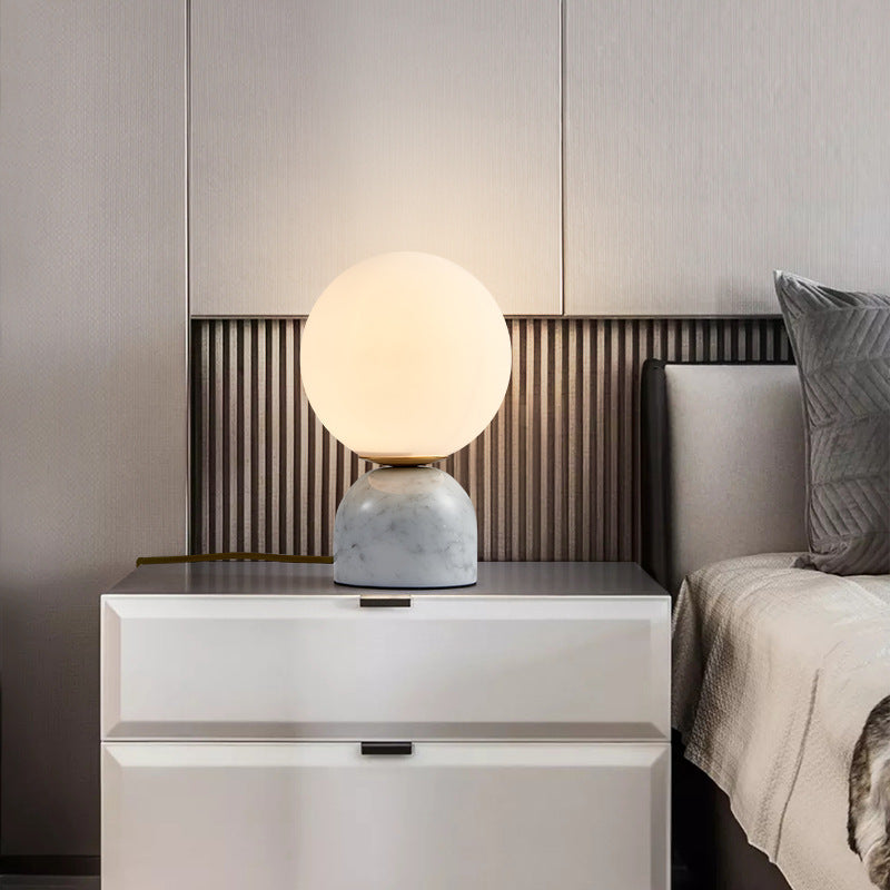 Modern Style Geometric Night Table Lamps Glass 1 Light Table Lamp