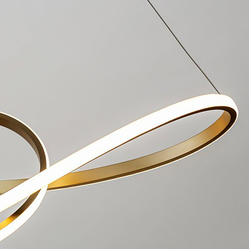 Metal Unique Shape Chandelier Light Modern Style 1 Light Hanging Lamp for Dining Room