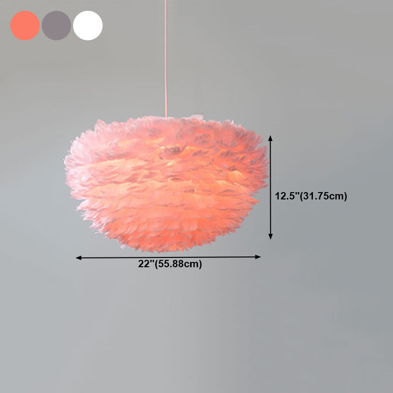 Feather Unique Shape Flush Ceiling Light Modern 1 Light Flush Mount Lighting Fixtures