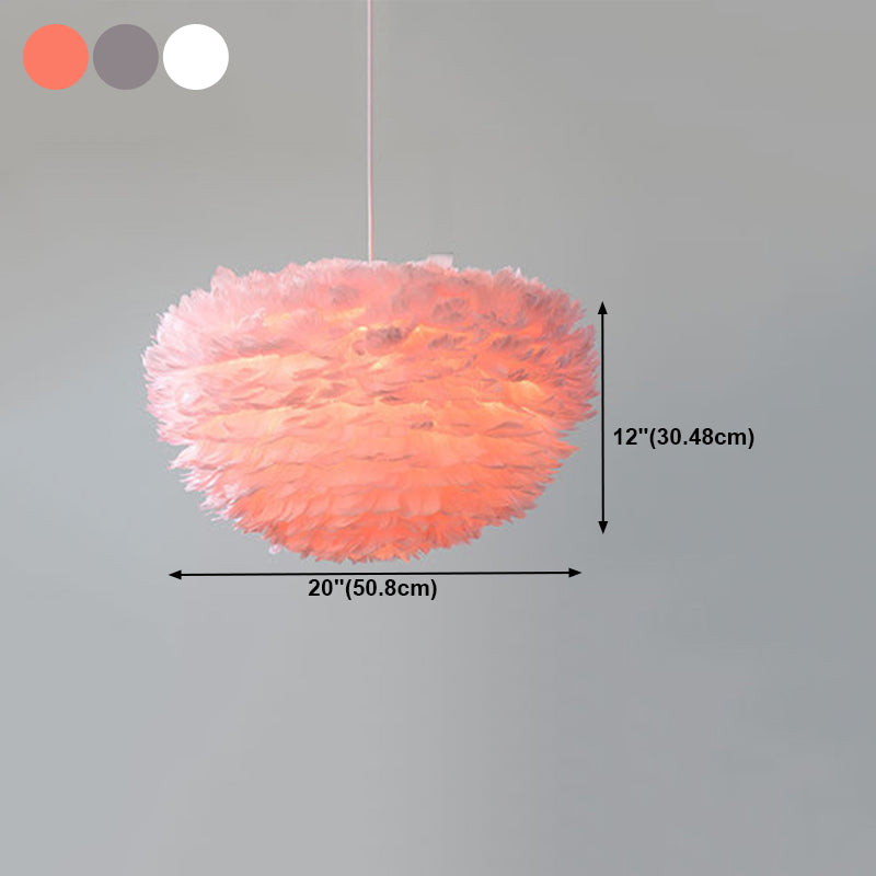 Feather Unique Shape Flush Ceiling Light Modern 1 Light Flush Mount Lighting Fixtures