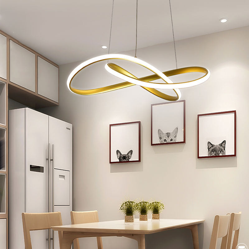 Modern Style Unique Chandelier Metal 1 Light Hanging Lamp for Living Room