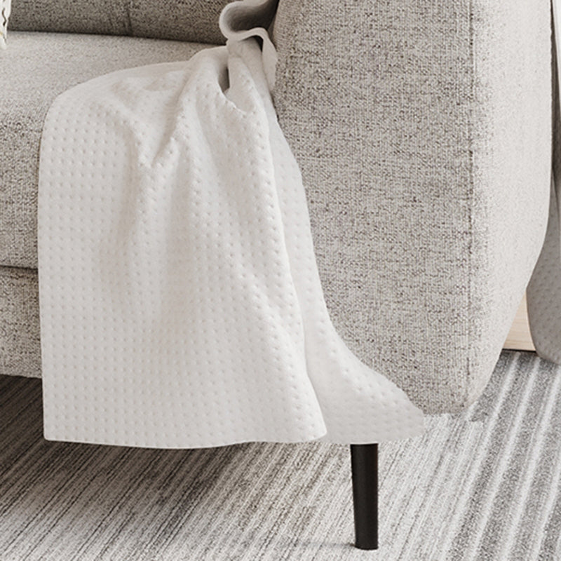 Modern Cotton Square Arm Sofa Pillow Back Settee for Living Room