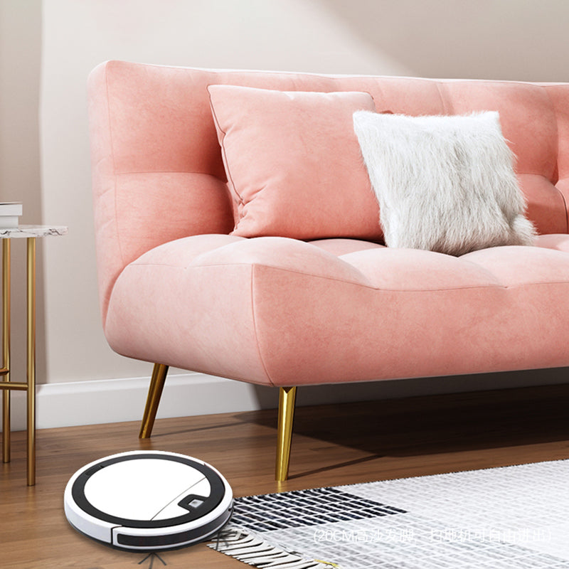 Scandinavian Tufted Back Couch Armless Sofa Bed with Brass Legs